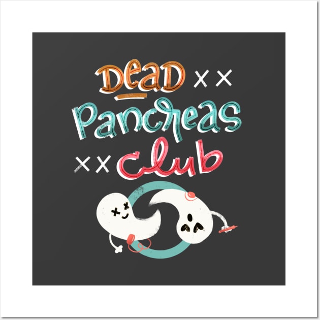 Dead Pancreas Gang Wall Art by stuckyillustration